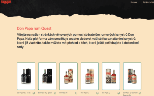 Aplikace pro Don Papa sběratele